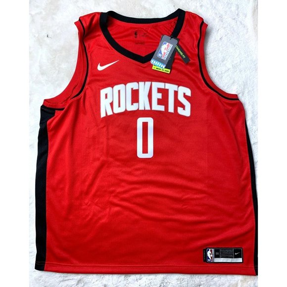 Nike NBA Rockets Westbrook Authentic Swingman Jersey CW3666-657 Men 56 XXL - Picture 1 of 8